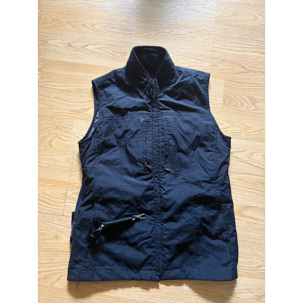 SCOTTeVEST Womens Black Lightweight Travel Vest Multi Pocket Utility Gorpcore S